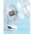 thumbnail image 3 of BZPIZ Fan Clip Fan with Light Battery Operated Desk Fan, Digital display, Bidirectional 360 ° Adjustable, Super Strong Wind, Portable Fan for Outdoors, Car Seat, Gym, 3 of 6