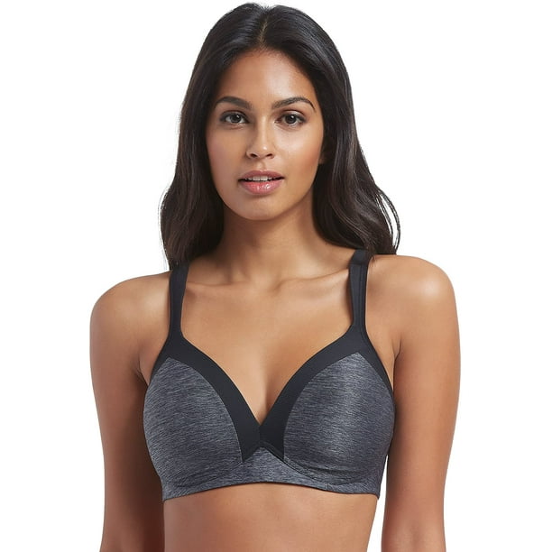 Olga by Warners GM2281A Play It Cool Wirefree Bra Size 44c Black