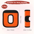 thumbnail image 3 of Uxcelll Funda para Mango de Equipaje 5 Pcs Identificadores de Equipaje de Neopreno Diseño Hueco Naranja 5.9 pulgadas Funda de Mango de Agarre Cómodo, 3 of 7