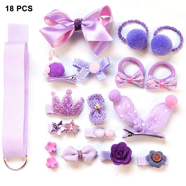 36 pieces baby hair clips set girls hair ties hair bows hair