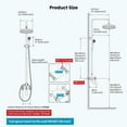 thumbnail image 6 of Antique Brass Exposed Shower Faucet Set 8 Inch Rainfall Head Handheld Spray Tub Spout Triple Functions Wall Mount Shower Fixture 2 Cross Handle Bathroom, 6 of 14