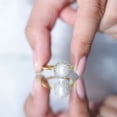 thumbnail image 5 of Rosec Jewels Freshwater Pearl Halo Engagement Ring with Diamond - 7 Carat - AAA Quality - with Jewelry Box, 18K Yellow Gold, US 3.50, 5 of 8