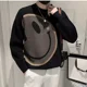 thumbnail image 3 of Jersey de punto negro con bolsillos para hombre, jersey de manga larga, estilo coreano, reseñas de ropa, jerseys de punto con cable originales de alta calidad para hombre, 3 of 5