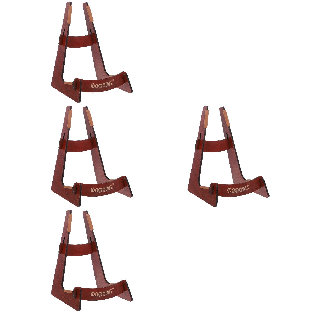 4 Count Guitar Stand Tuner Hanging Portable Display Frame Guitars Brown