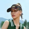 thumbnail image 6 of Disketp Skulls And Flowers Sun Visors for Women Men Unisex Tennis Golf Visor Hat Adjustable Summer Hats Sport Outdoor Visor Hat UV Protection Cap, 6 of 8
