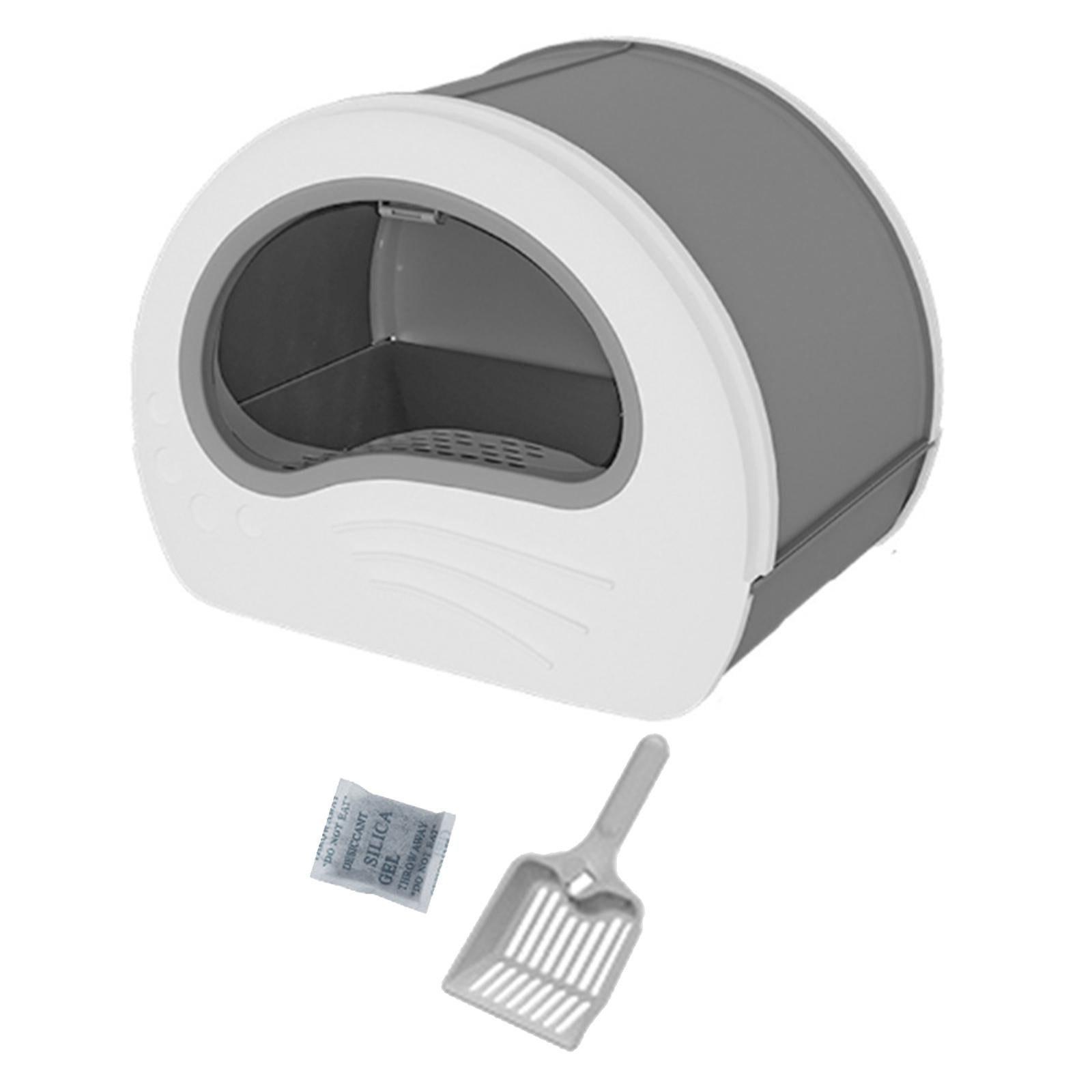 Bvdfgk Fully Enclosed Cat Litter Box for Indoor Cats Portable Anti Splashing Large Size
