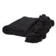 image 1 of Kate and Laurel Tassey Large Chunky Ribbed Knit Throw Blanket with Oversized Corner Tassels, 80 x 50-inches, Black