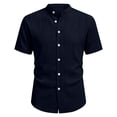 thumbnail image 3 of CONZONE Mens Buttons Down Shirts Short Sleeve Shirts for Men Trendy Solid Color Slim Soft Lightweight Summer Tops, 3 of 7