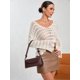 thumbnail image 5 of Bolso cuadrado pequeño de cuero Pu para mujer, bandolera francesa Simple de un hombro, color sólido, a la moda, 5 of 5