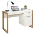 thumbnail image 1 of Gymax Bureau d'Ordinateur Moderne Poste de Travail Bureau à Domicile avec Armoire de Rangement, 1 of 10