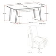 thumbnail image 3 of Simpli Home Acadian / Draper Contemporary Modern 5 Pc Dining Set with 4 Upholstered Parson Chairs in Dove Grey Linen Look Fabric and 66 inch Wide Table, 3 of 9