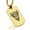 Gold, variant on Stainless Steel Geometric Polygon Bison Animal Dog Tag Pendant Necklace