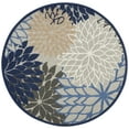 thumbnail image 2 of Nourison Aloha Indoor/Outdoor Blue/Multicolor 7'10" x ROUND Area Rug, (8 Round), 2 of 10