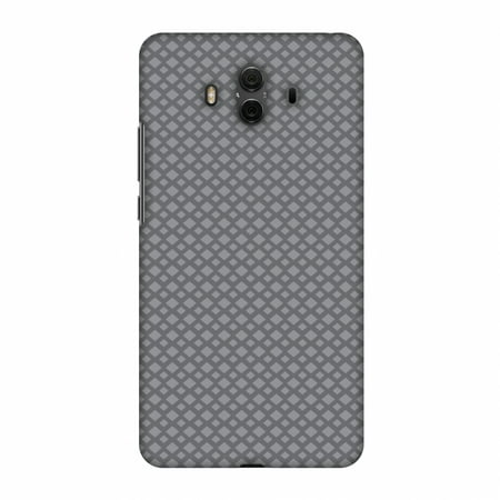 Huawei Mate 10 Case, Premium Handcrafted Printed Designer Hard Snap on Shell Case Back Cover with Screen Cleaning Kit for Huawei Mate 10 - Carbon Fibre Redux Stone Gray 7