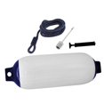 thumbnail image 1 of Guardabarros para botes marinos, guardabarros para botes inflables, 11x40 cm para exteriores, protector de boyas con accesorios de cuerda con bomba, cuerda azul, 1 of 8