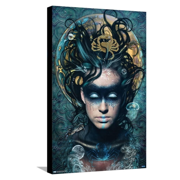 Jena DellaGrottaglia: Cosmic Zodiac - Cancer Canvas Wall Poster, 14.725" x 22.375"
