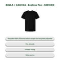 thumbnail image 3 of BELLA + CANVAS EcoMax T-Shirt for men, Short Sleeve Classic Crewneck Shirt, Black Tee, L, 3 of 5