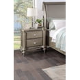 thumbnail image 2 of Formal Classic Grey Finish 4pc Bedroom Furniture Eastern King Size Bed Dresser Mirror Nightstand Sleigh HB w Underbed Drawers, 2 of 6