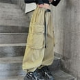 thumbnail image 5 of XXWXYD Clearence Girls Baggy Overalls 90s Grunge Style Wide Leg Jumpsuits Soft Denim Play Clothes Big Kids Age 10-14 Back-to-School Fashion with Cargo Pockets, 5 of 6