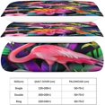 thumbnail image 5 of Ensemble de Literie Flamants Roses Animaux Pièces Imprimé Rose Housse de Couette en Microfibre avec Fermeture Éclair, 5 of 5