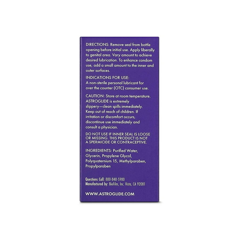 Astroglide Water-Based Personal Lubricant, Long Lasting Not Sticky, 2.5 oz  - Walmart.com