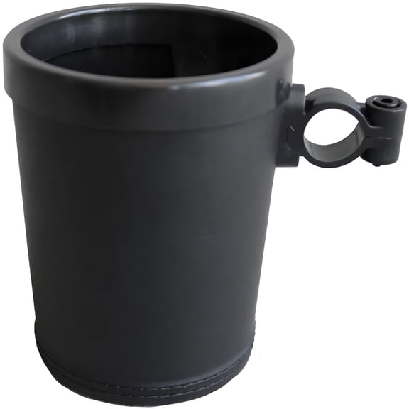 LADYGYM Bicycle Cup Holder for Beach Cruiser and Commuter Bikes, All Black Handlebar Drink Mount with Hex Bolt Fastener