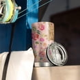 thumbnail image 3 of 20 Oz Golden Retriever with Flowers Coffee Tumbler Double Wall Insulated Stainless Steel Water Bottle | Metal Reusable Thermoses Flask with Cup Cap | Leak & Sweat Proof with Anti-Dust Lid, 3 of 7