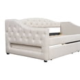 thumbnail image 6 of Luckynote Twin XL Upholstered Daybed, with Drawers and LED Lights, Beige, 6 of 11