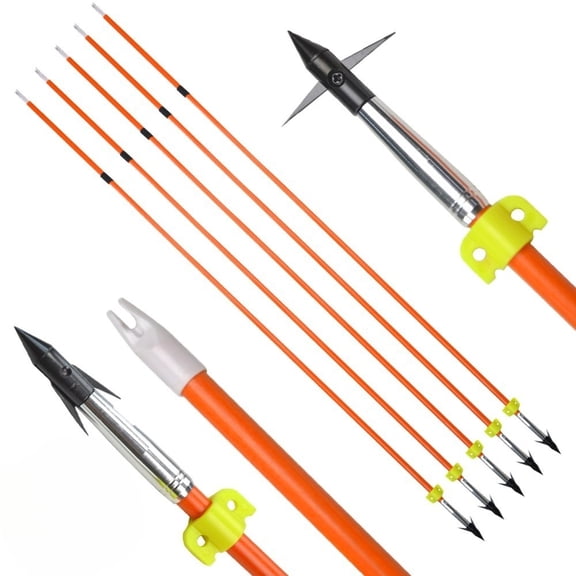 AMEYXGS 6X Archery Fishing Arrow Bowfishing Shooting Fiberglass Compound Bow Hunting