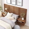 thumbnail image 3 of Pemberly Row Tête de Lit Simple Moderne en Bois et Tables de Nuit en Noyer, 3 of 7