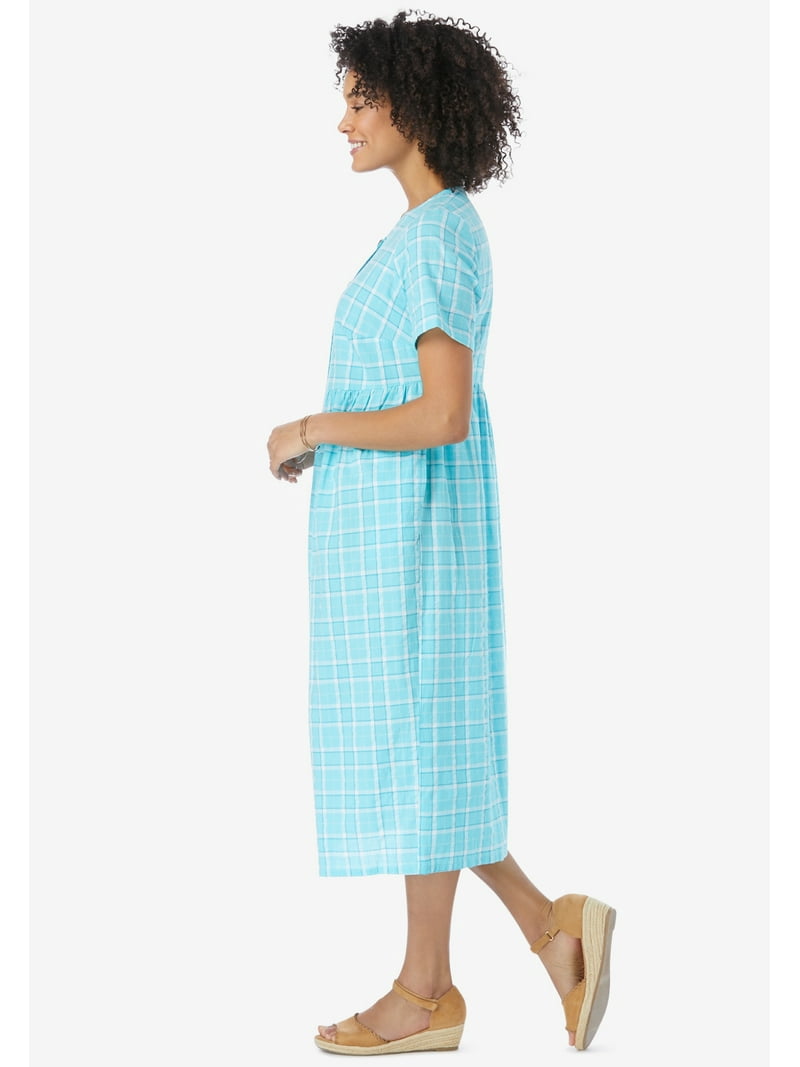 short sleeve seersucker dress Girls checkered short sleeve seersucker dress  OffOn