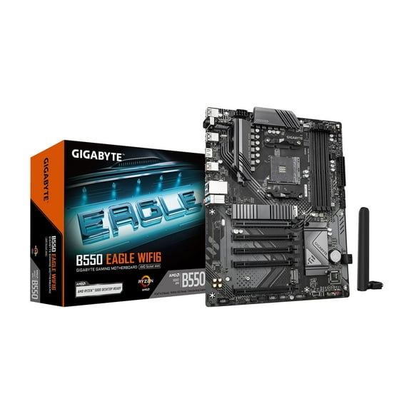 GIGABYTE B550 Eagle WIFI6 AMD AM4 ATX Motherboard, Supports Ryzen 5000/4000/3000 Processors, DDR4, 10+3 Power Phase, 2X M.2, PCIe
