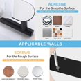 thumbnail image 5 of Paper Towel Holder Under Cabinet, Self-Adhesive or Drilling Black Paper Towel Rack Wall Mount, SUS304 Stainless Steel Paper Towels Roll for Kitchen, Pantry, Sink, Bathroom, 5 of 11