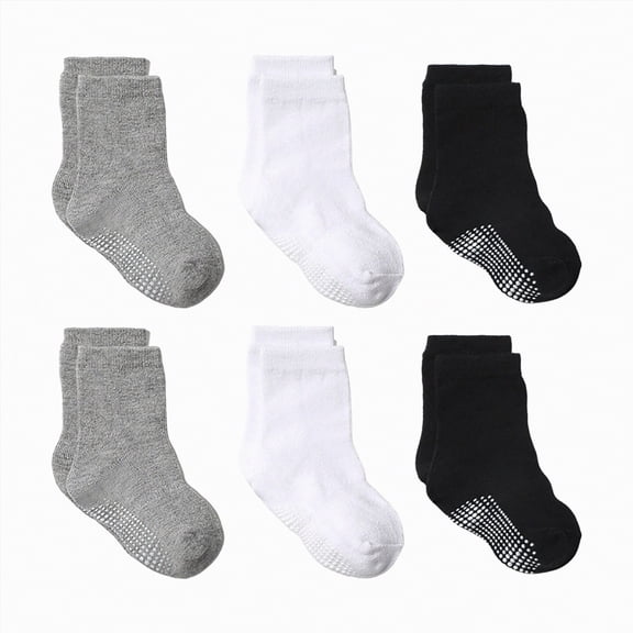 HCNTES Toddlers Kids Non Slip Socks Kids Crew Socks Children Boys Girls Breathable Socks Spring Summer(Z01-F,5-7 Years)