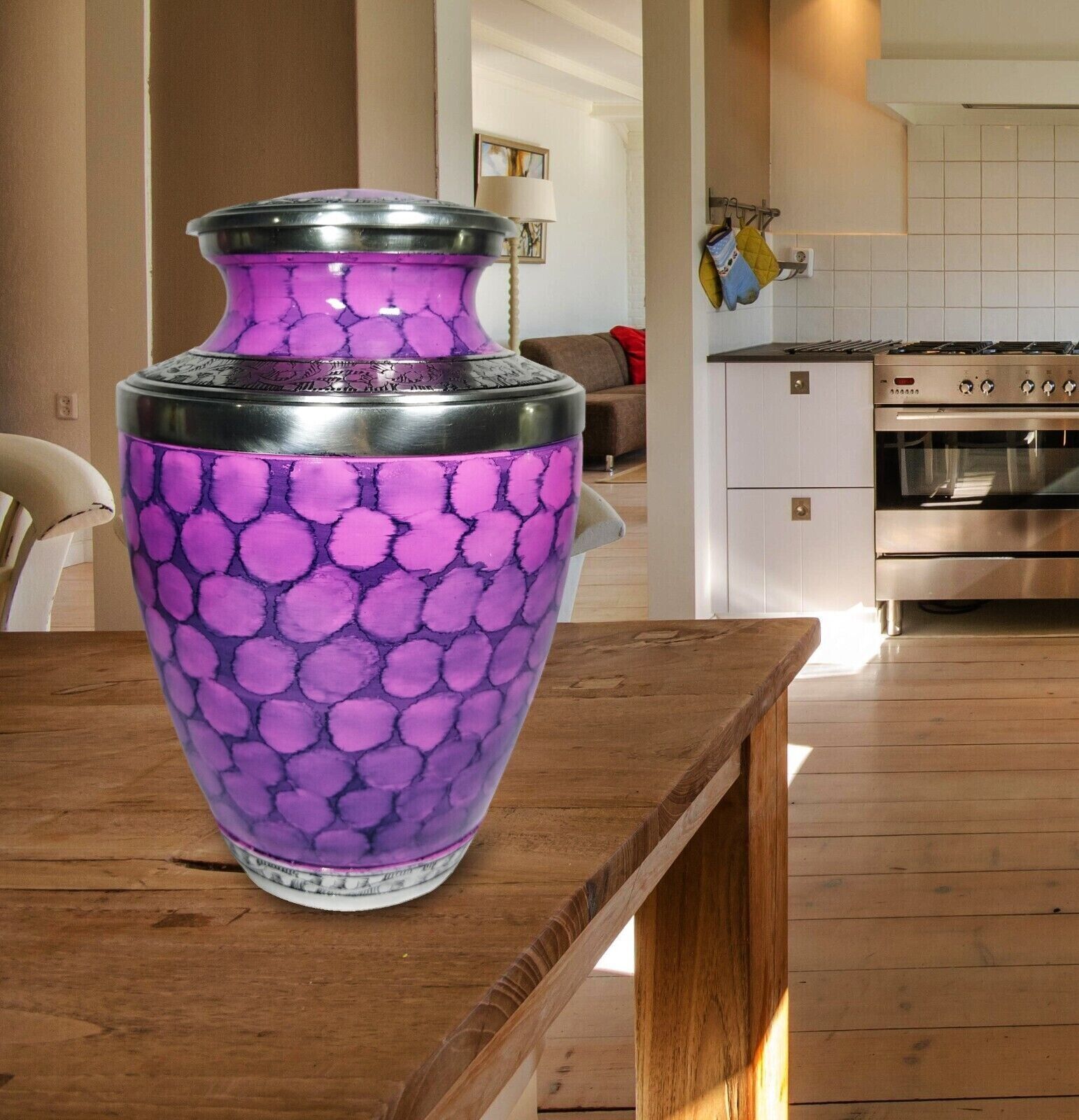 Cloud Fire Cremation Urn Metal Engraved Funeral Jar Box For Human And Pet Ashes Large Size Cremation Urn