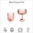 thumbnail image 4 of Mesa Acrylic Stemless Wine Glass - Pink - 16.2 oz - Set of 6, 4 of 5