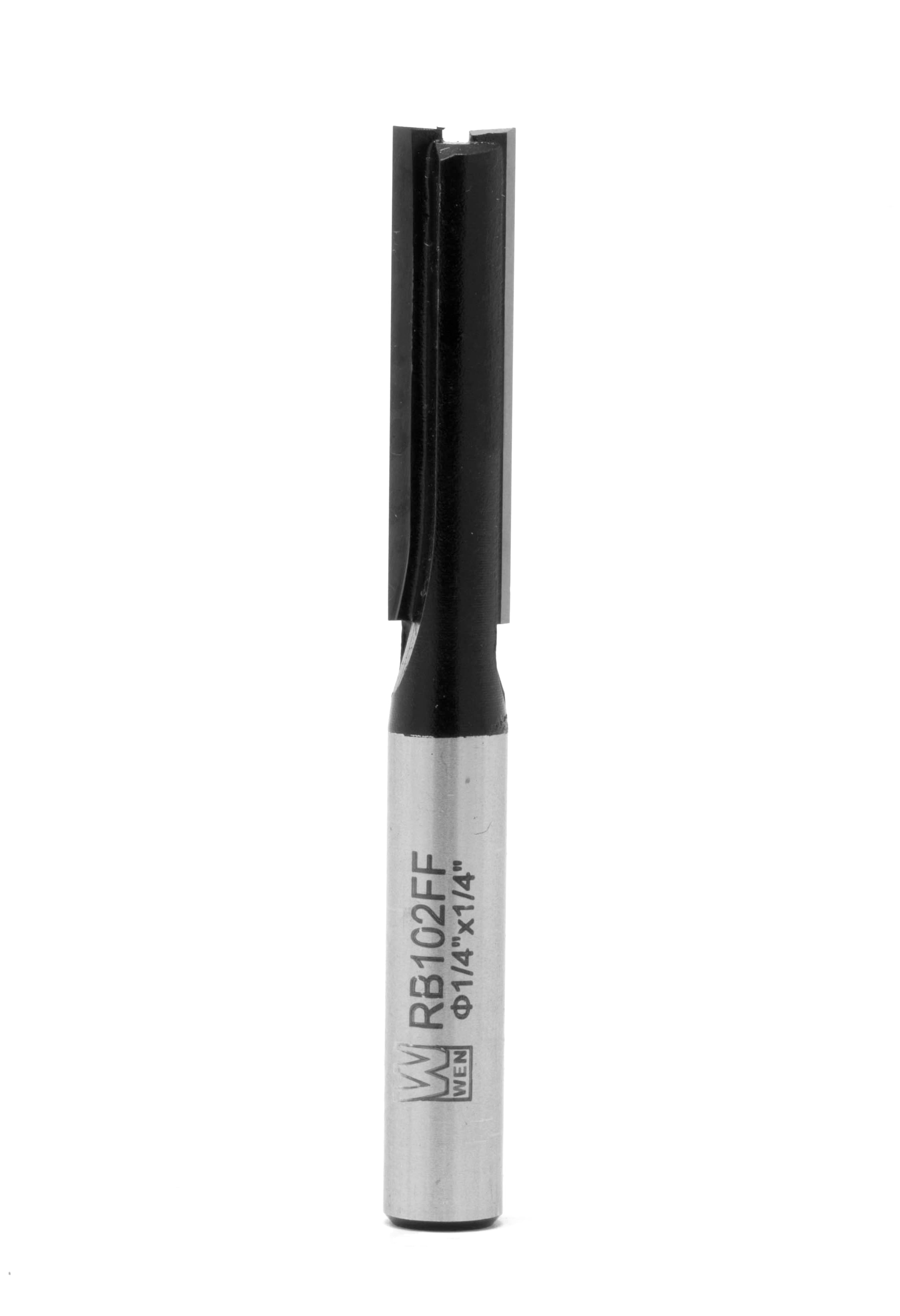 WEN 1/4 in. Straight 2-Flute Carbide-Tipped Router Bit with 1/4 in. Shank and 1 in. Cutting Length