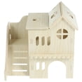 thumbnail image 1 of 1 Set of Guinea Pig Hideout House With Ramp Multi-chamber Small Animal Hut Rabbit Nest, 1 of 8