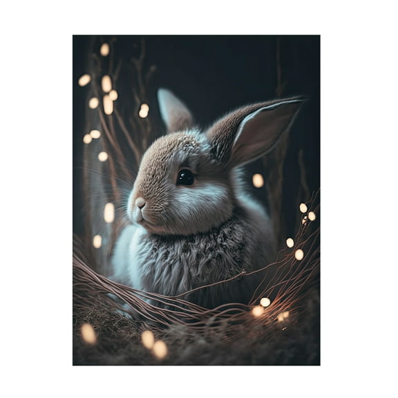 Treechild 'Bunny In The Nest' Canvas Art