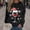A-Black, variant on Azrian Women’s Christmas Holiday Clothing Women's Fashion Printed Loose T-shirt Long Sleeves Blouse Round Neck Casual Tops