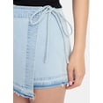 thumbnail image 4 of Madden NYC Women’s Asymmetrical Wrap Denim Skort, Sizes XXS-XXL, 4 of 5