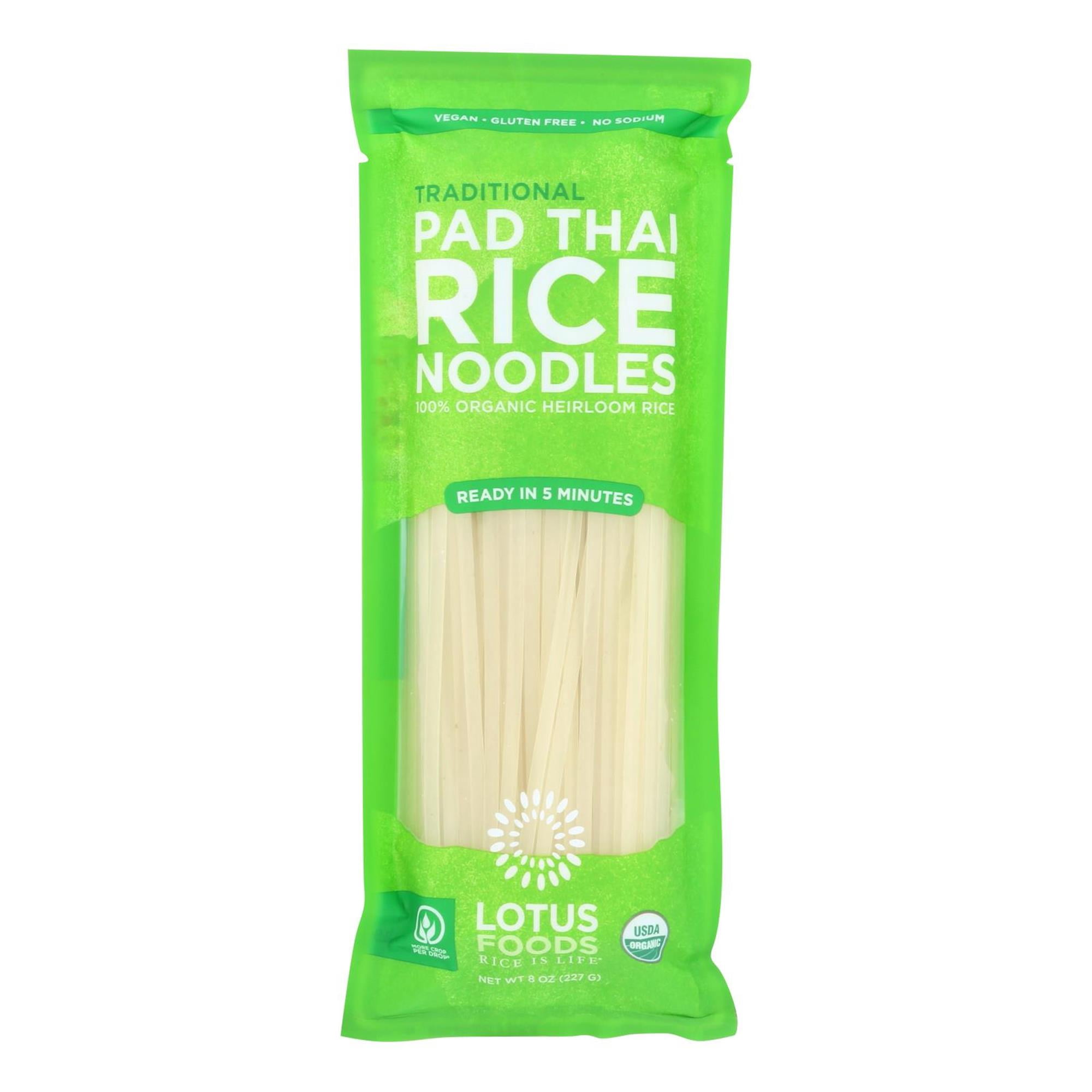 Lotus Foods Pad Thai Rice Noodles, Heirloom, 8 Oz, (8)