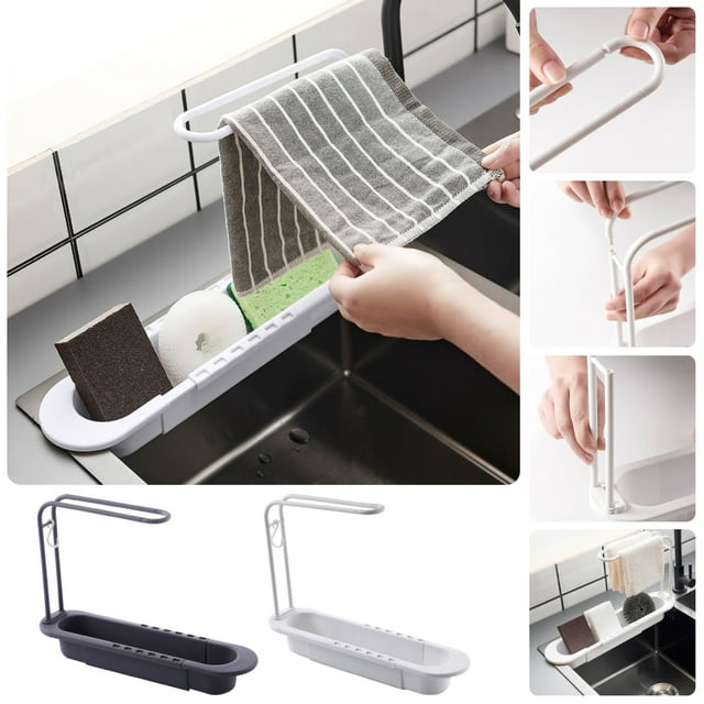 Vaidha Rangement pour Robinet d'Évier de Cuisine Support de Robinet Clip Chiffon Salle de Bain Cuisine