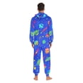 thumbnail image 4 of FORMRS Onesies Pajama for Adults Unisex Hoodie Winter Jumpsuit One Piece Sleepwear, Sizes S-2XL, Colorful Cartoon Planets, 4 of 7