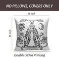 thumbnail image 2 of LALILO Throw Pillow Covers Symbols Young Beautiful Woman Sun And Cushion Cover 18" x 18", 2 Pack, 2 of 6