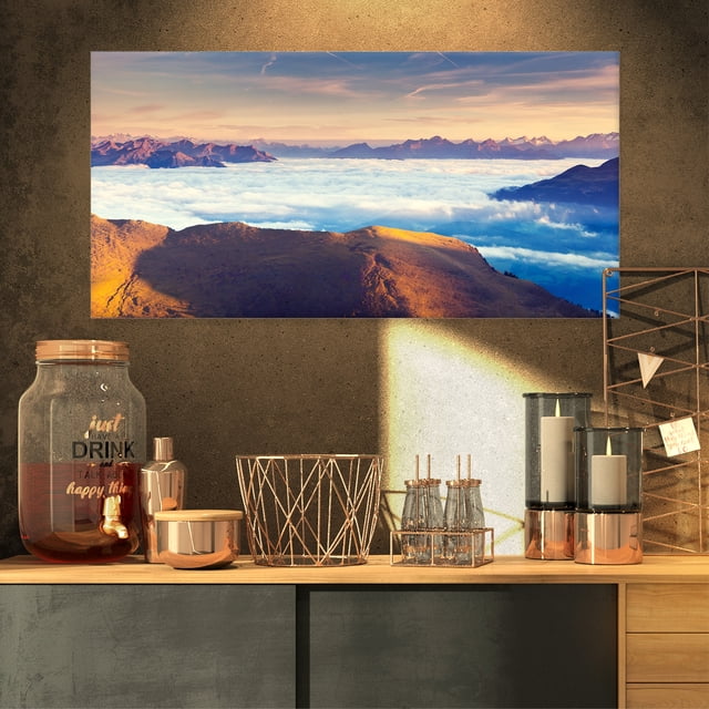 Val Gardena Valley Panorama - Art sur Toile Bord de Mer Extra Large