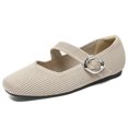 thumbnail image 3 of Zapatos Mary Jane para mujeres con correa de tobillo Slip on Flats cómodos zapatos de vestir de ballet, 3 of 6