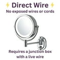 JERDON LED Lighted WallMounted Makeup Mirror Direct Wire Makeup
