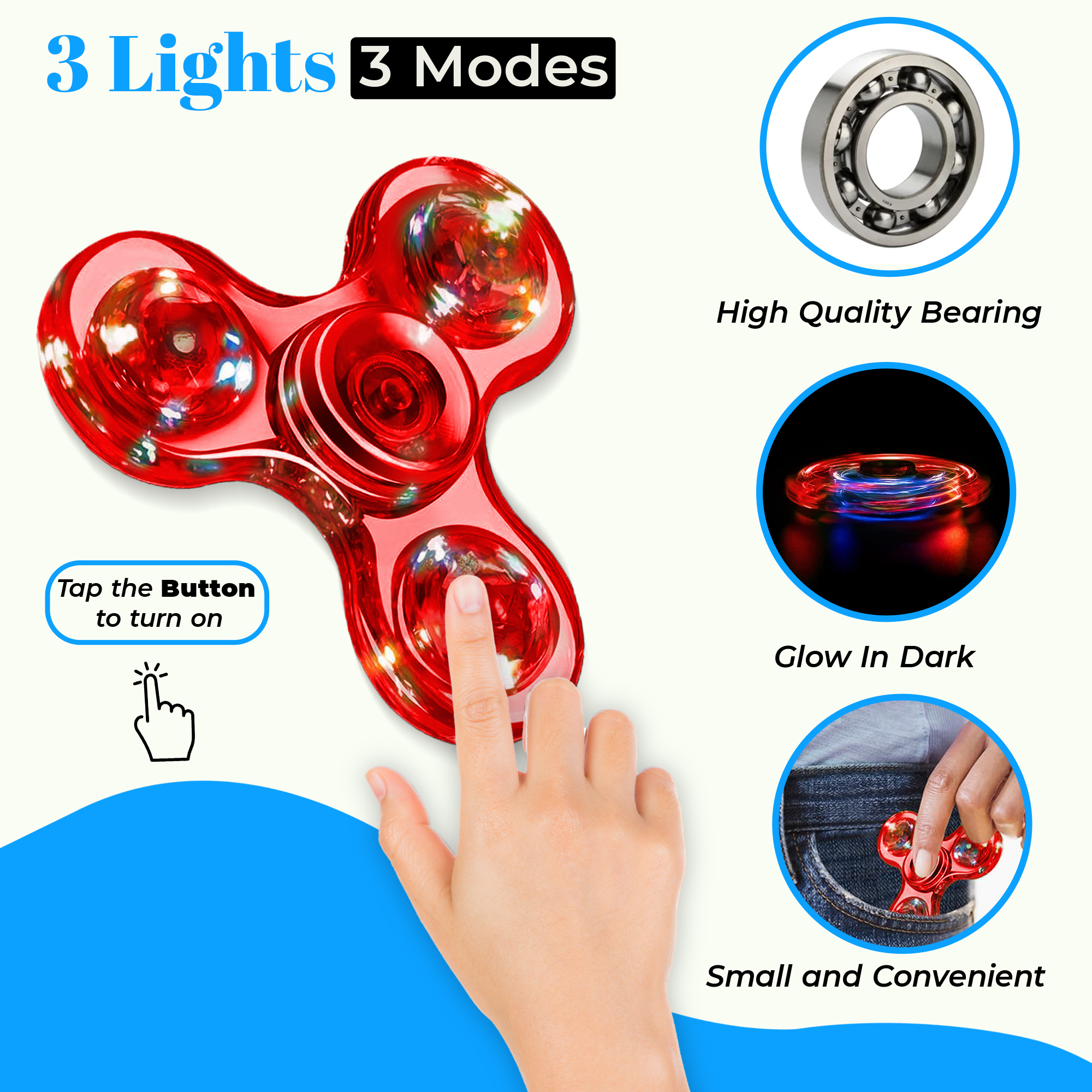 Jeexi LED Light Fidget Spinner 2-Pack photo 5