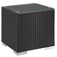 thumbnail image 3 of Modway Convene Wicker Rattan 5-Piece Outdoor Patio Furniture Set in Espresso White, 3 of 8